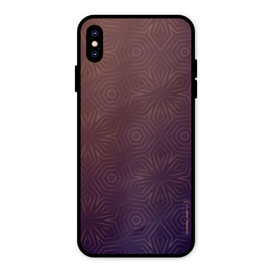 Lavish Purple Pattern Metal Back Case for iPhone XS Max
