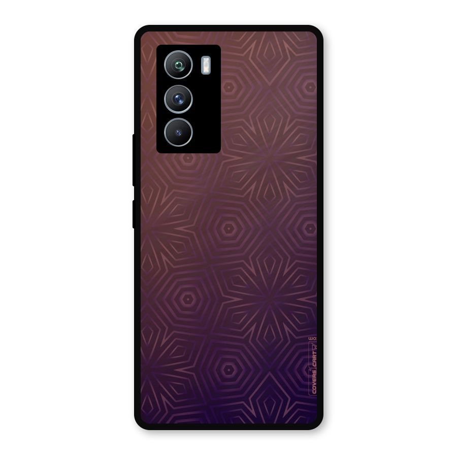 Lavish Purple Pattern Metal Back Case for iQOO 9 SE