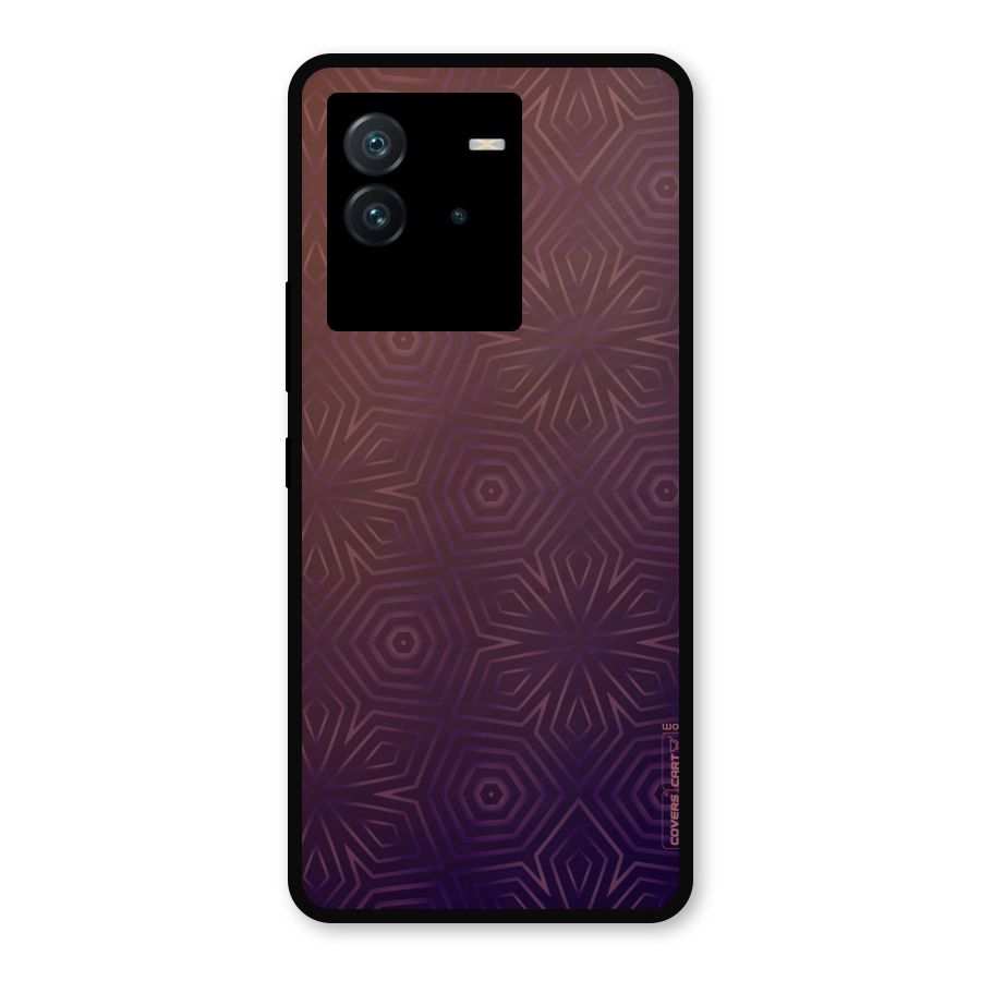 Lavish Purple Pattern Metal Back Case for iQOO Neo 6 5G