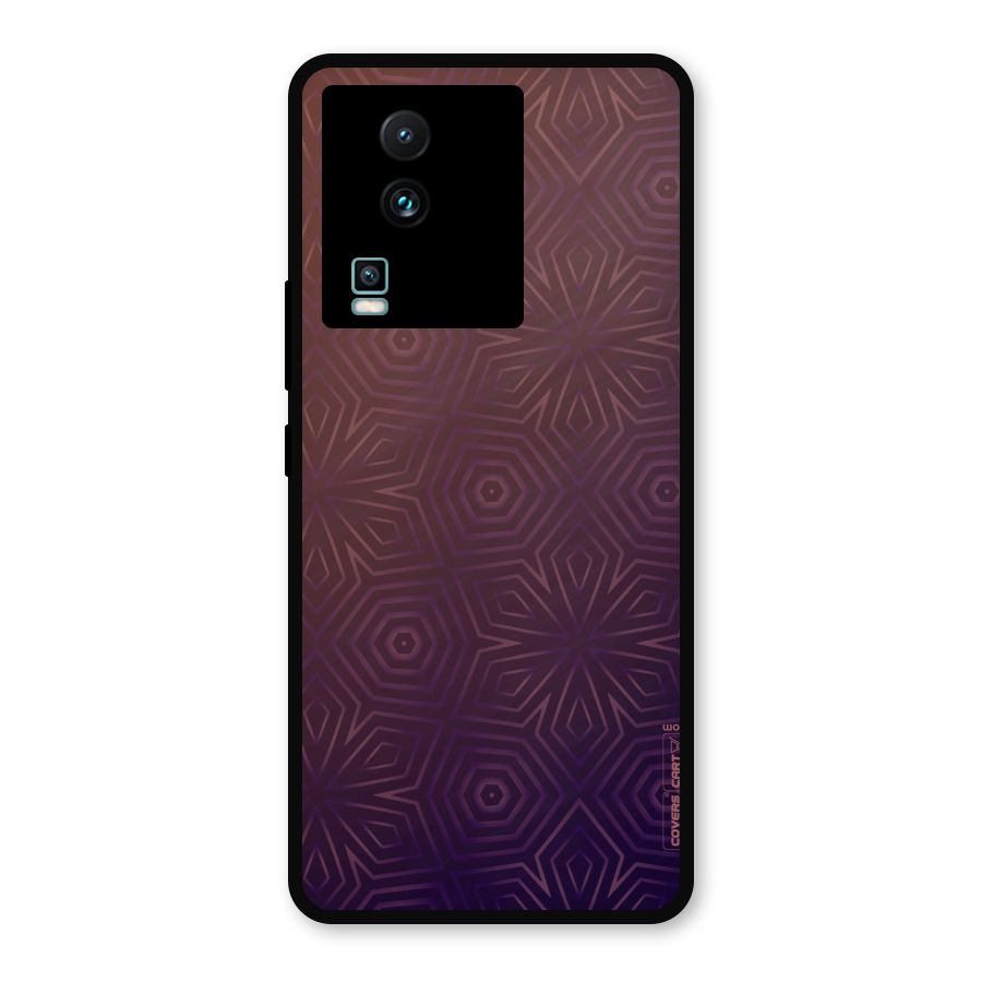 Lavish Purple Pattern Metal Back Case for iQOO Neo 7 Pro