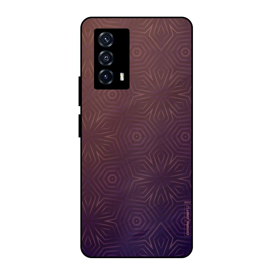 Lavish Purple Pattern Metal Back Case for iQOO Z5
