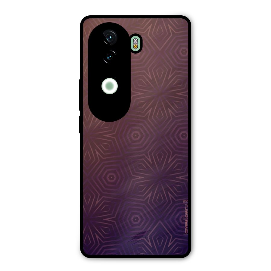 Lavish Purple Pattern Metal Back Case for iQOO Z9s