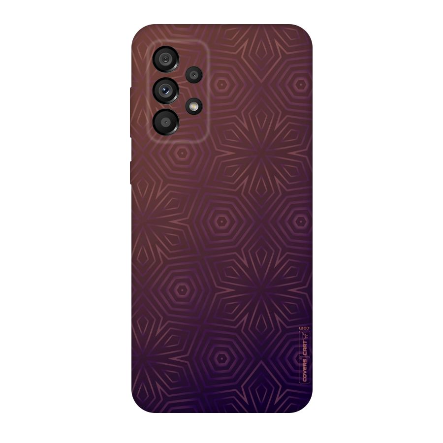 Lavish Purple Pattern Original Polycarbonate Back Case for Galaxy A73 5G