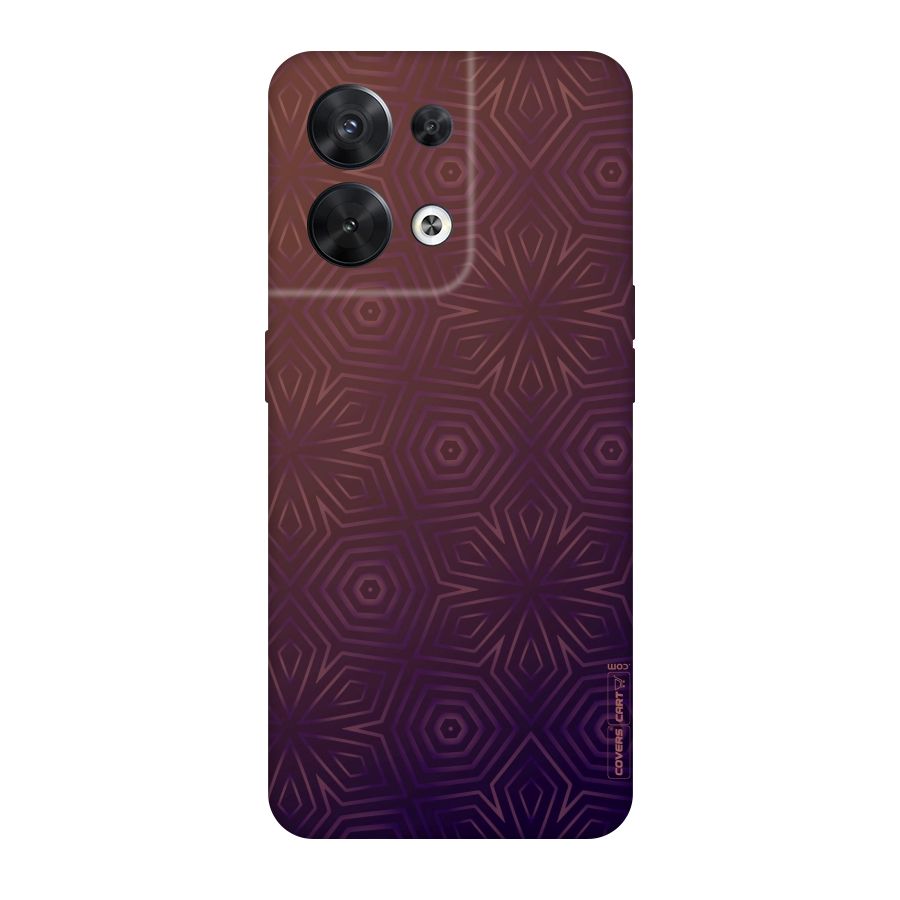 Lavish Purple Pattern Original Polycarbonate Back Case for Oppo Reno8 5G