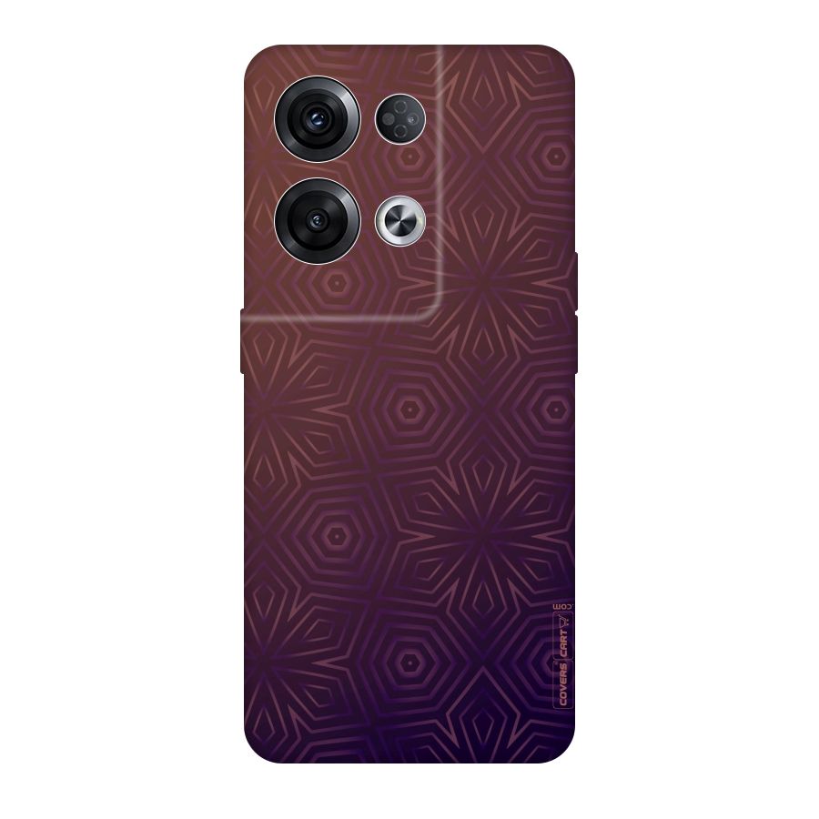 Lavish Purple Pattern Original Polycarbonate Back Case for Oppo Reno8 Pro 5G