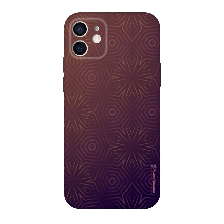 Lavish Purple Pattern Original Polycarbonate Back Case for iPhone 12