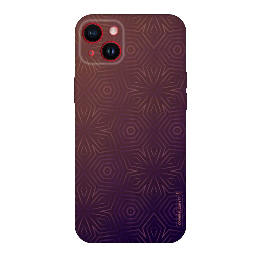Lavish Purple Pattern Original Polycarbonate Back Case for iPhone 14 Plus