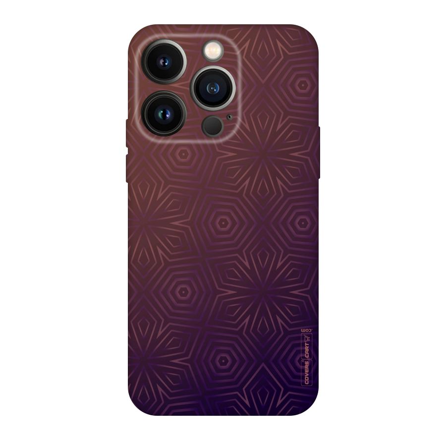Lavish Purple Pattern Original Polycarbonate Back Case for iPhone 14 Pro