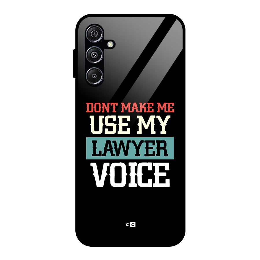 Lawyer Voice Glass Back Case for Galaxy M34 5G
