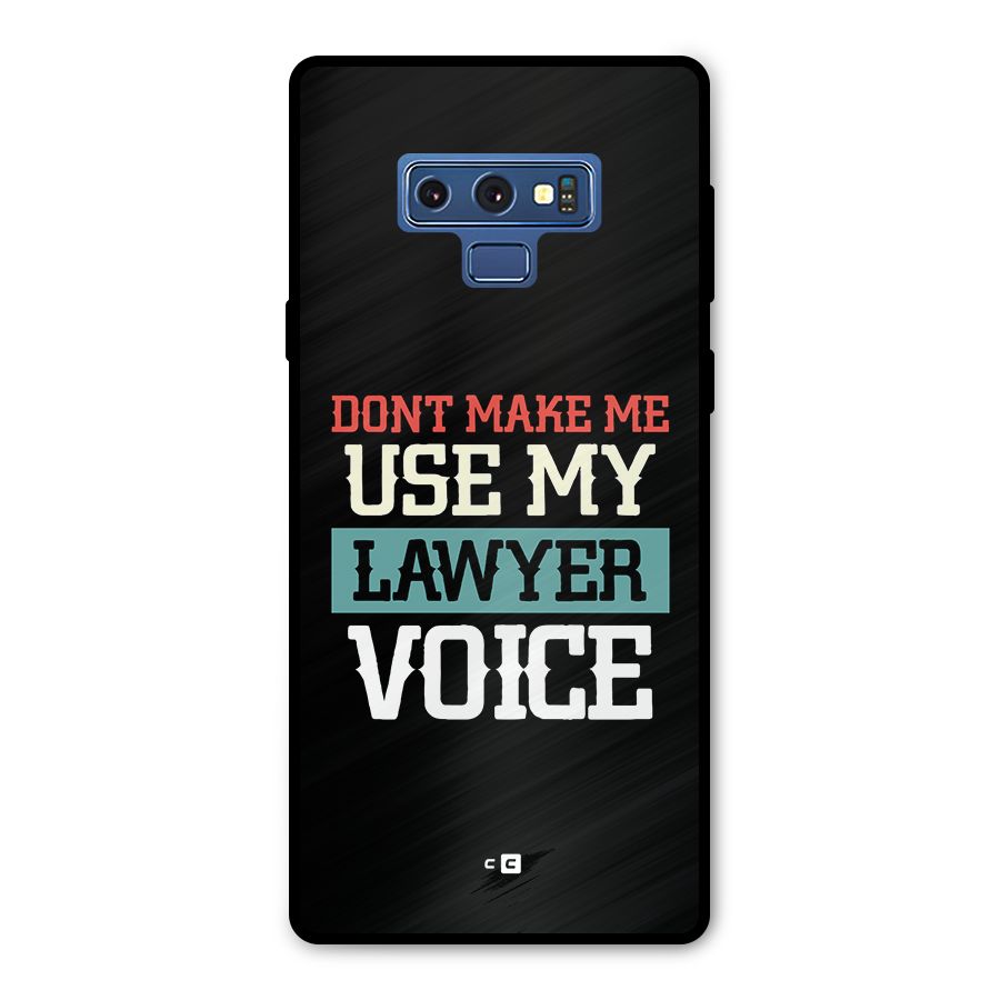 Lawyer Voice Metal Back Case for Galaxy Note 9