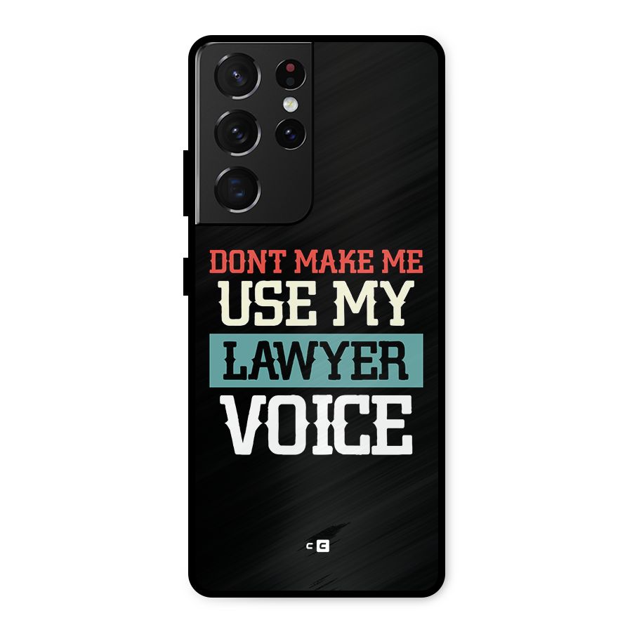 Lawyer Voice Metal Back Case for Galaxy S21 Ultra 5G