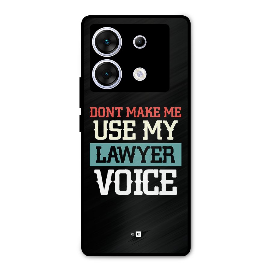 Lawyer Voice Metal Back Case for Infinix Zero 30 5G