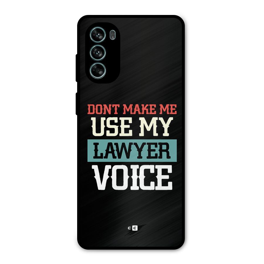 Lawyer Voice Metal Back Case for Moto G62