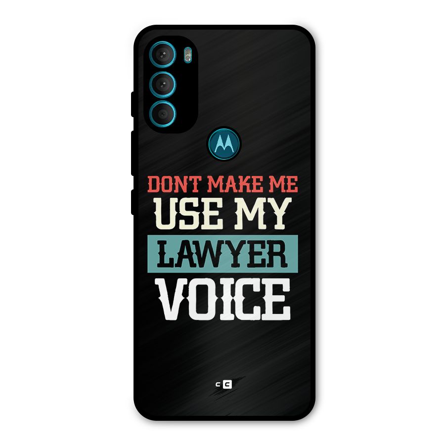 Lawyer Voice Metal Back Case for Moto G71 5G