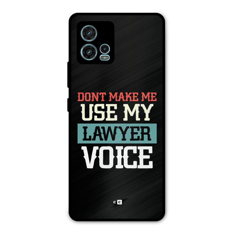 Lawyer Voice Metal Back Case for Moto G72