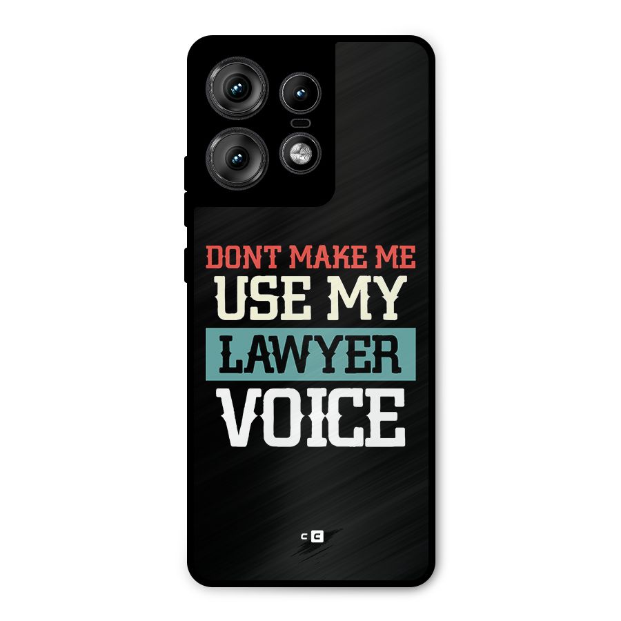 Lawyer Voice Metal Back Case for Motorola Edge 50 Pro
