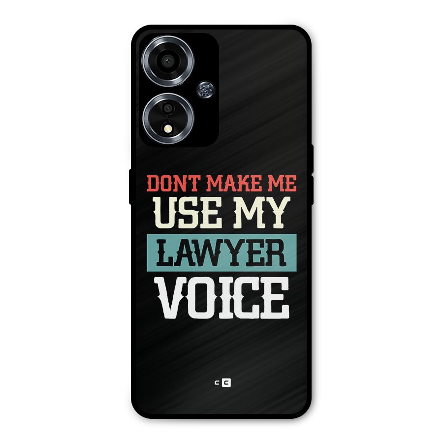 Lawyer Voice Metal Back Case for Oppo A59