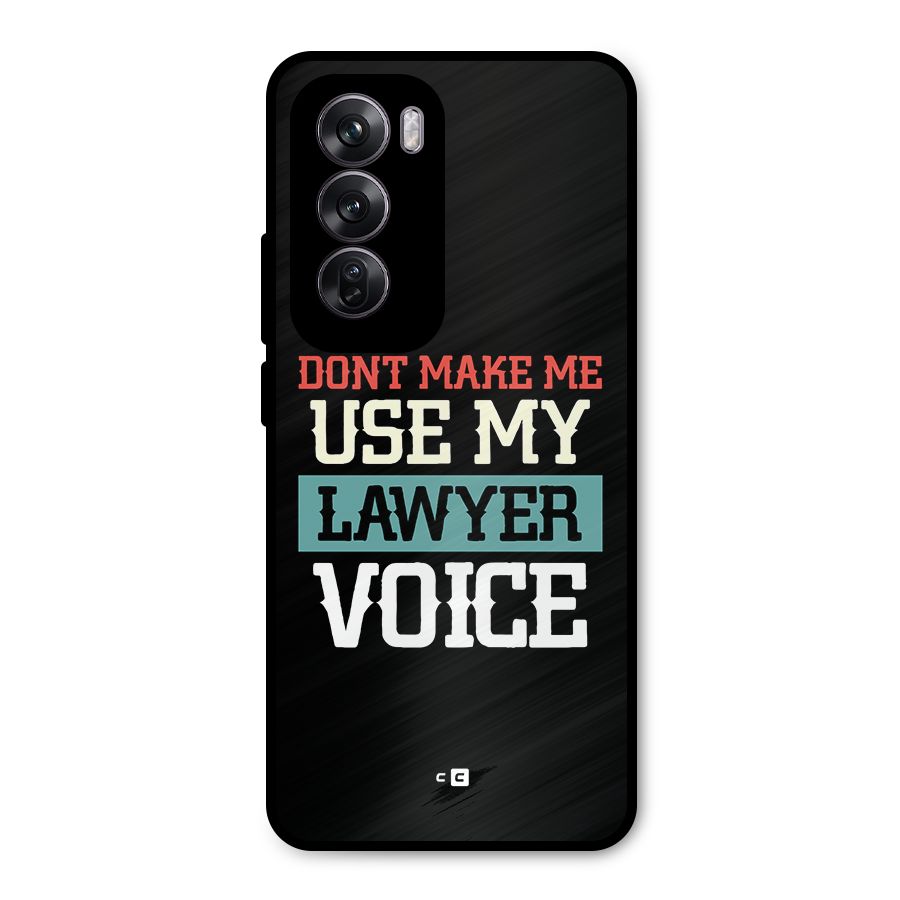 Lawyer Voice Metal Back Case for Oppo Reno12 Pro