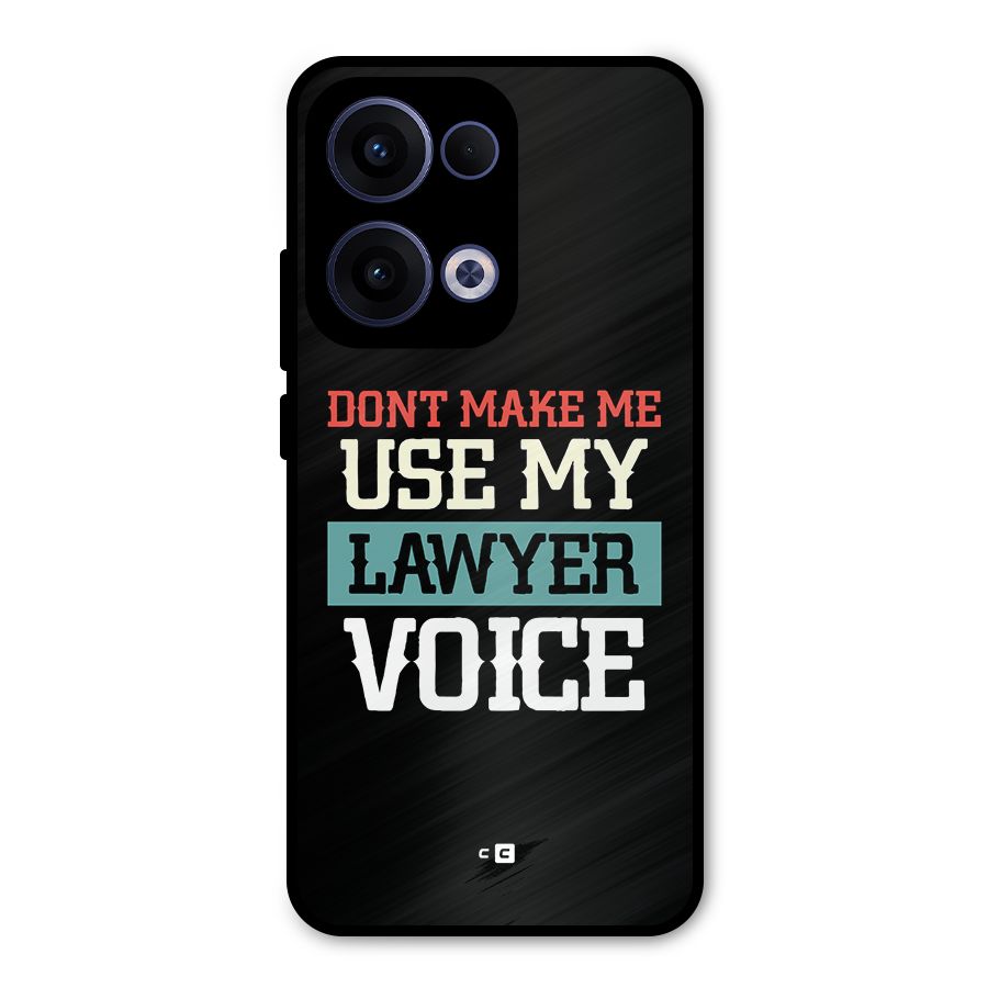 Lawyer Voice Metal Back Case for Oppo Reno13