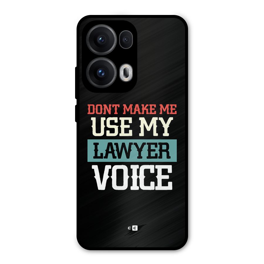 Lawyer Voice Metal Back Case for Oppo Reno13 Pro