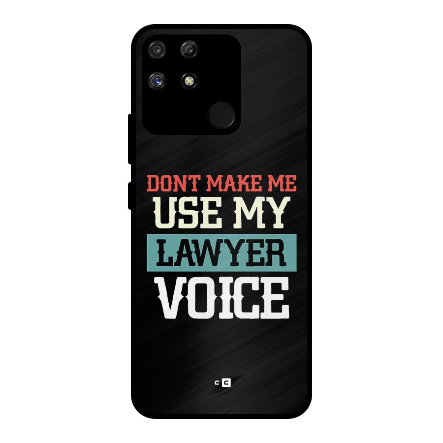 Lawyer Voice Metal Back Case for Realme Narzo 50A