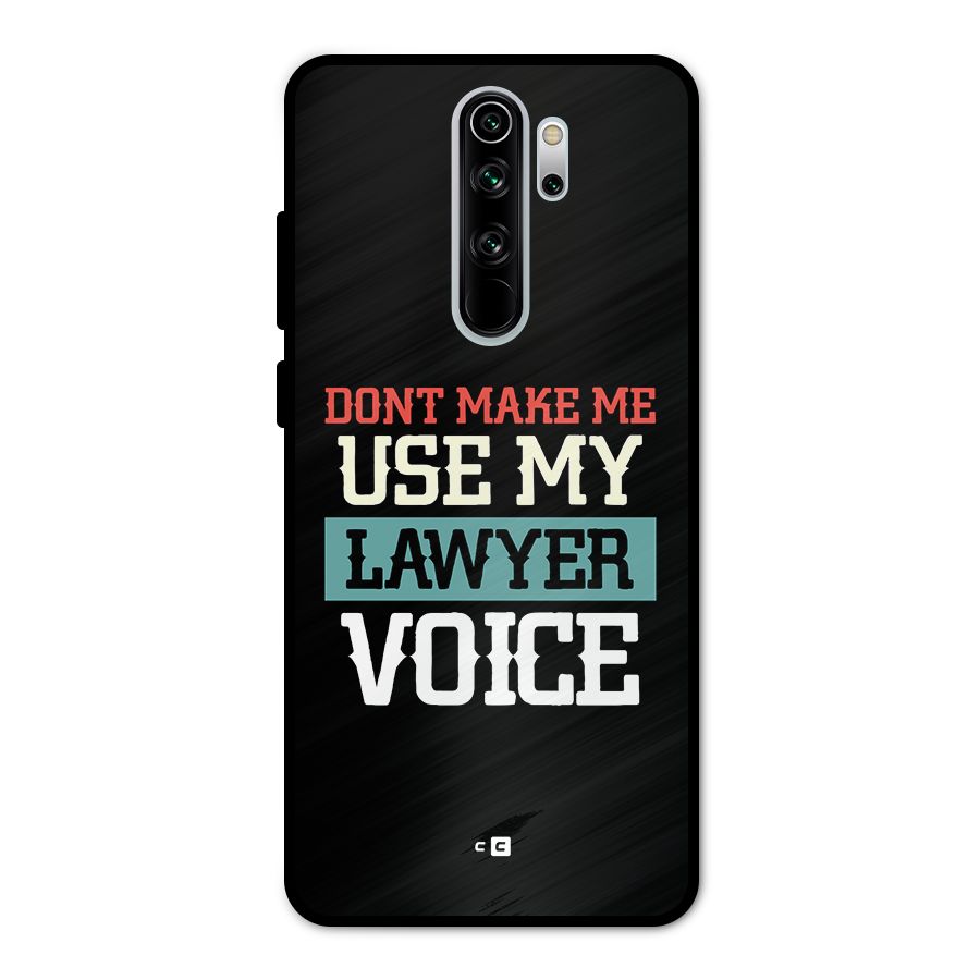 Lawyer Voice Metal Back Case for Redmi Note 8 Pro