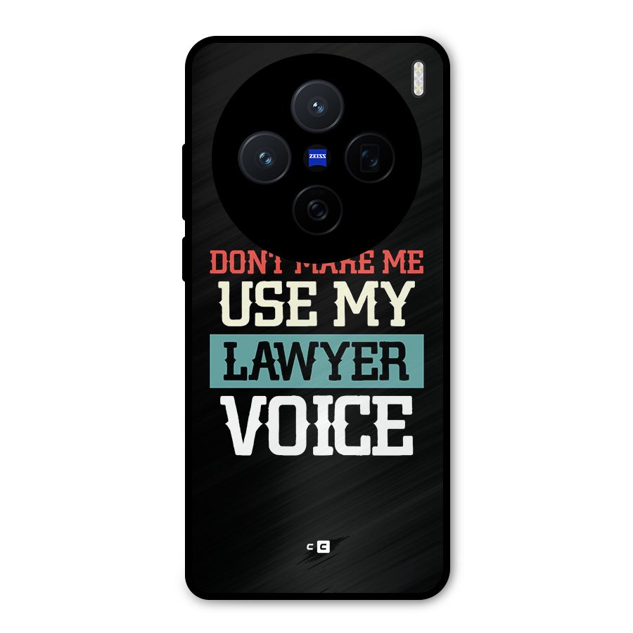 Lawyer Voice Metal Back Case for Vivo X200