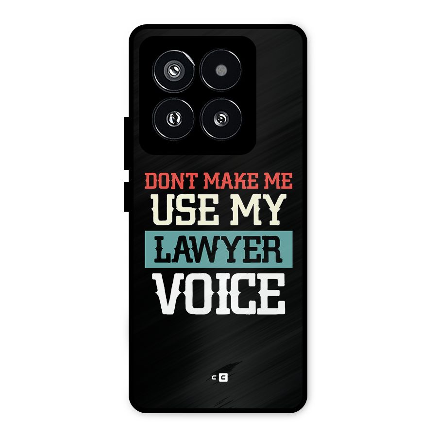 Lawyer Voice Metal Back Case for Xiaomi 14 Pro
