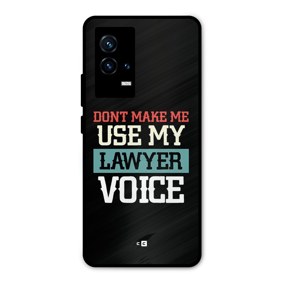 Lawyer Voice Metal Back Case for iQOO 9 5G