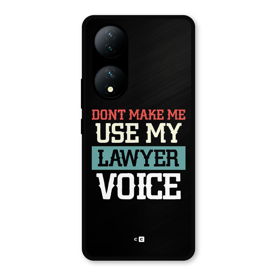 Lawyer Voice Metal Back Case for iQOO Z7
