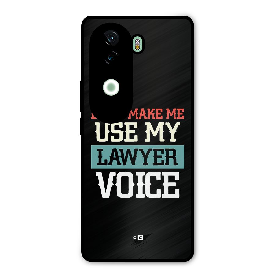 Lawyer Voice Metal Back Case for iQOO Z9s