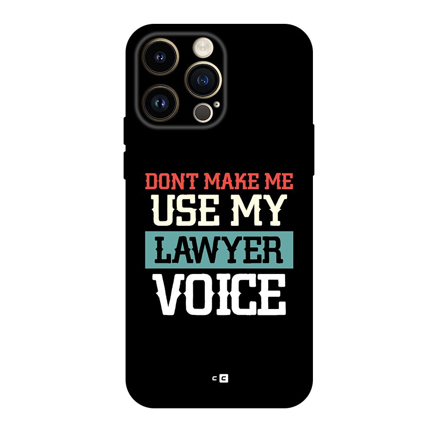 Lawyer Voice Original Polycarbonate Back Case for iPhone 14 Pro Max