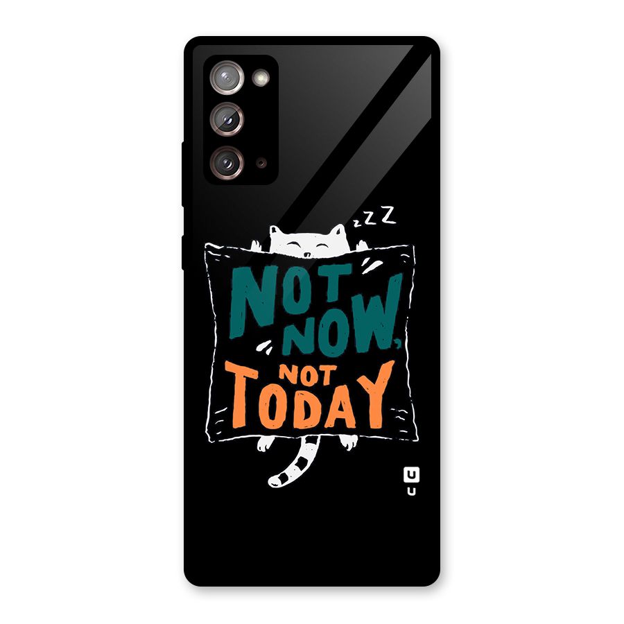 Lazy Cat Not Today Glass Back Case for Galaxy Note 20