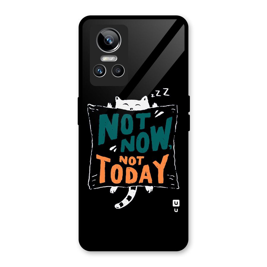 Lazy Cat Not Today Glass Back Case for Realme GT Neo 3
