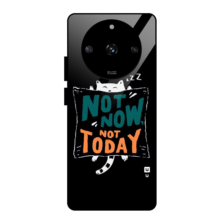 Lazy Cat Not Today Glass Back Case for Realme Narzo 60 5G