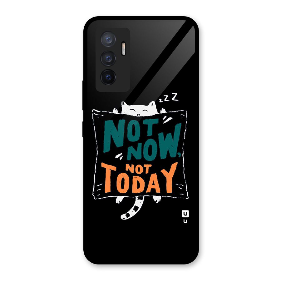 Lazy Cat Not Today Glass Back Case for Vivo V23e