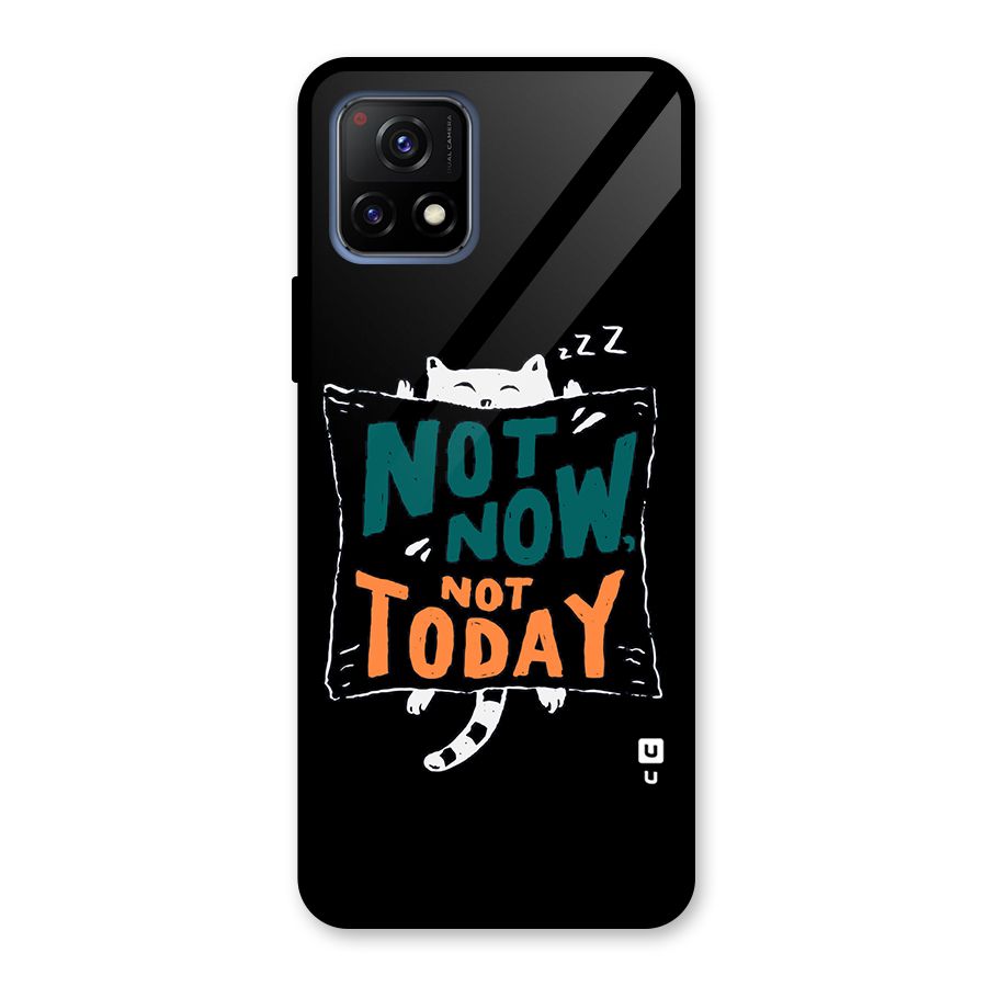 Lazy Cat Not Today Glass Back Case for Vivo Y72 5G