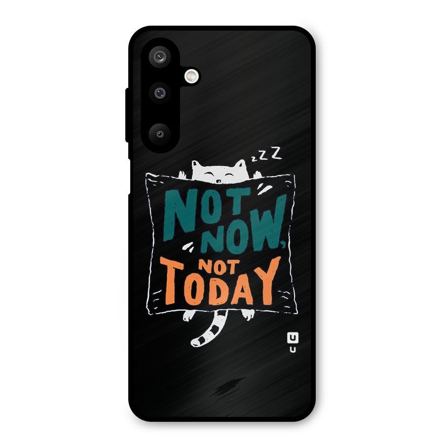 Lazy Cat Not Today Metal Back Case for Galaxy M16