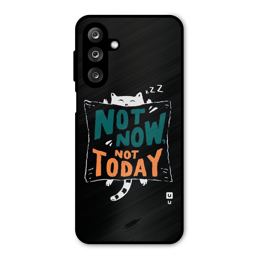 Lazy Cat Not Today Metal Back Case for Galaxy M36