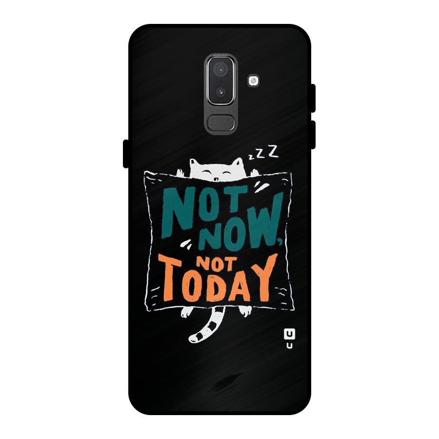 Lazy Cat Not Today Metal Back Case for Galaxy On8 (2018)