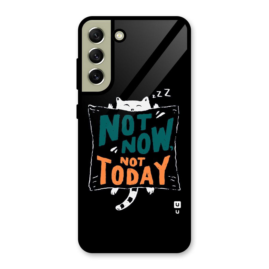 Lazy Cat Not Today Metal Back Case for Galaxy S21 FE 5G (2023)