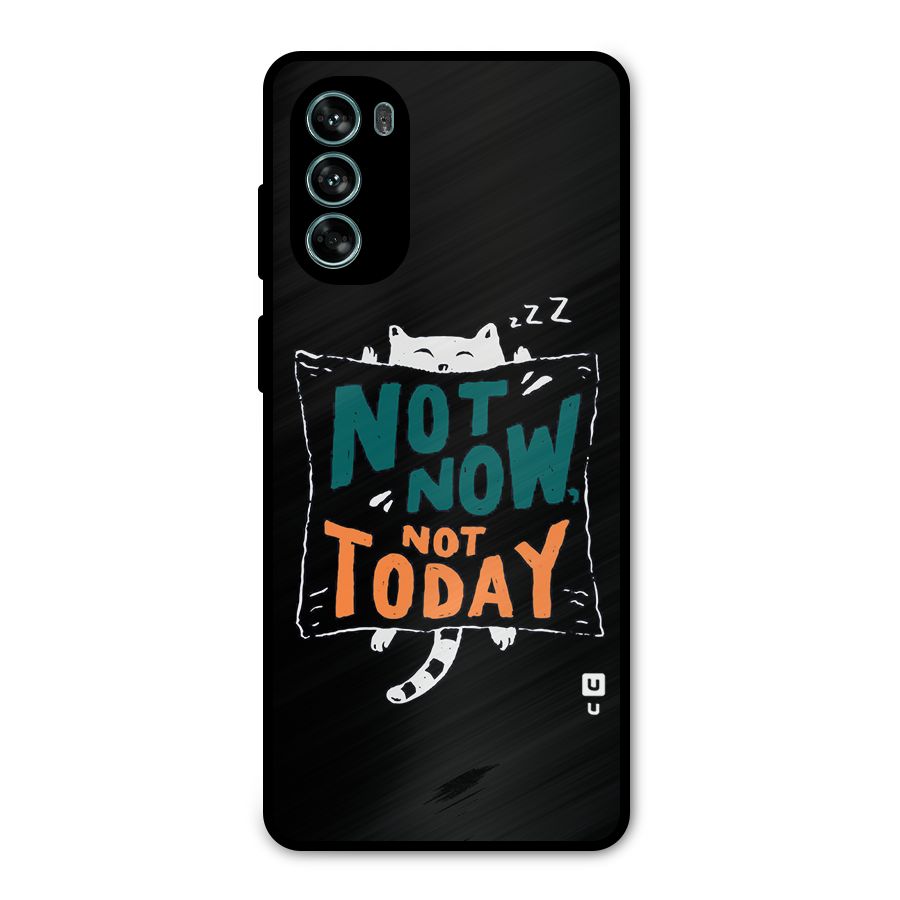 Lazy Cat Not Today Metal Back Case for Moto G62