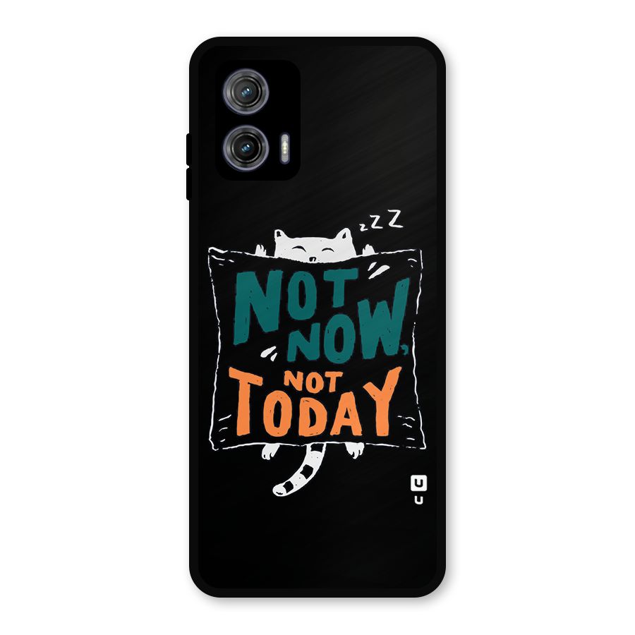 Lazy Cat Not Today Metal Back Case for Moto G73
