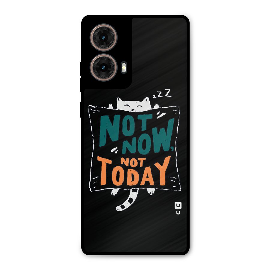 Lazy Cat Not Today Metal Back Case for Moto G85