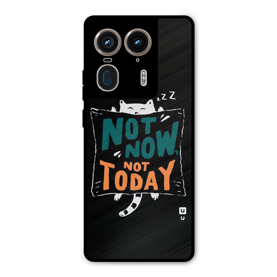 Lazy Cat Not Today Metal Back Case for Motorola Edge 50 Ultra