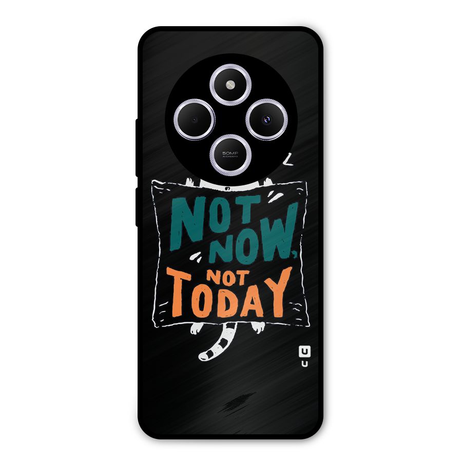 Lazy Cat Not Today Metal Back Case for Poco C75 5G