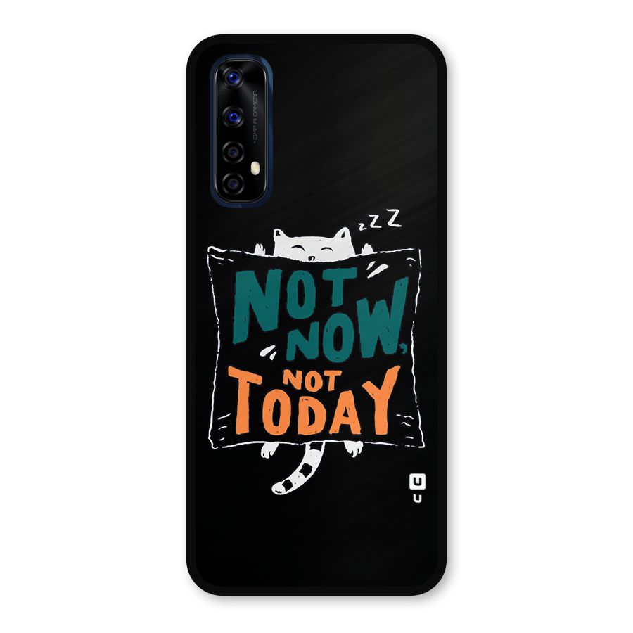 Lazy Cat Not Today Metal Back Case for Realme Narzo 20 Pro