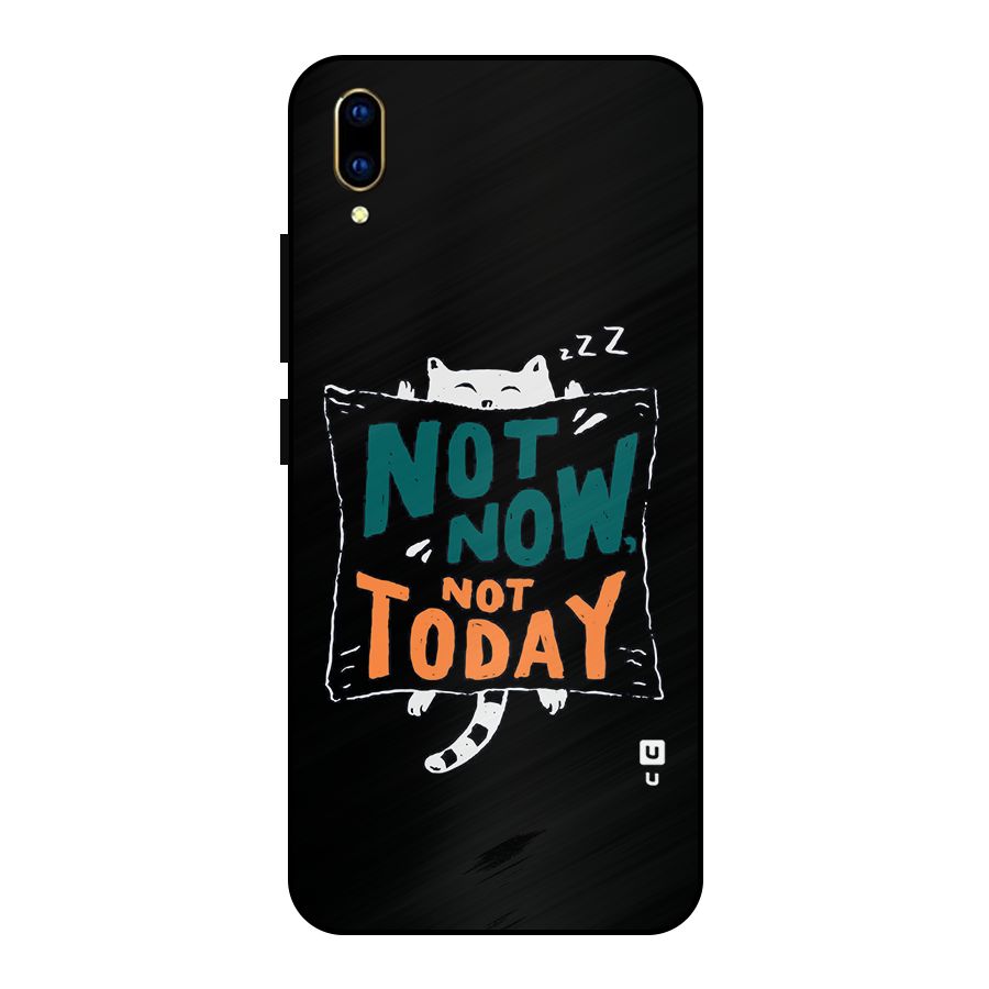 Lazy Cat Not Today Metal Back Case for Vivo V11 Pro