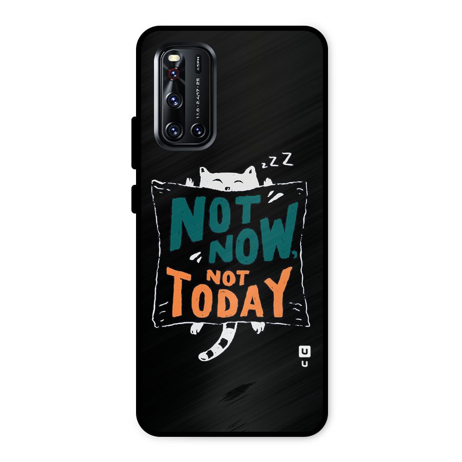 Lazy Cat Not Today Metal Back Case for Vivo V19