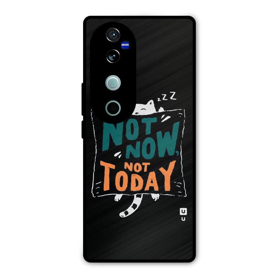 Lazy Cat Not Today Metal Back Case for Vivo V40